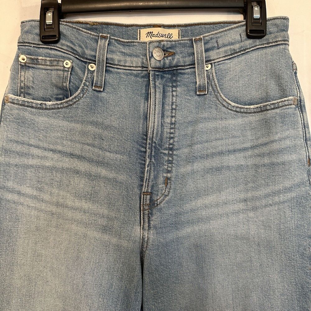 Madewell Womens Size 27 Perfect Vintage Straight Jeans Distressed Light Wash - Picture 3 of 8